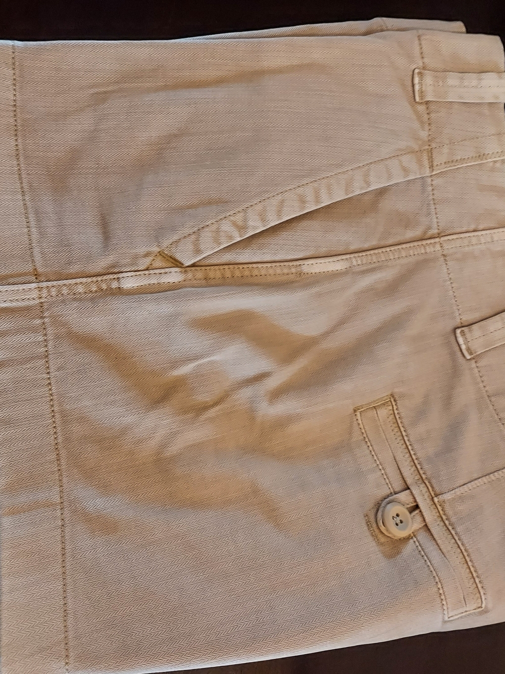 Vineyard Vines Khaki Herringbone High-Rise Tailored Women's Shorts. Sz. 00 - Picture 4 of 16